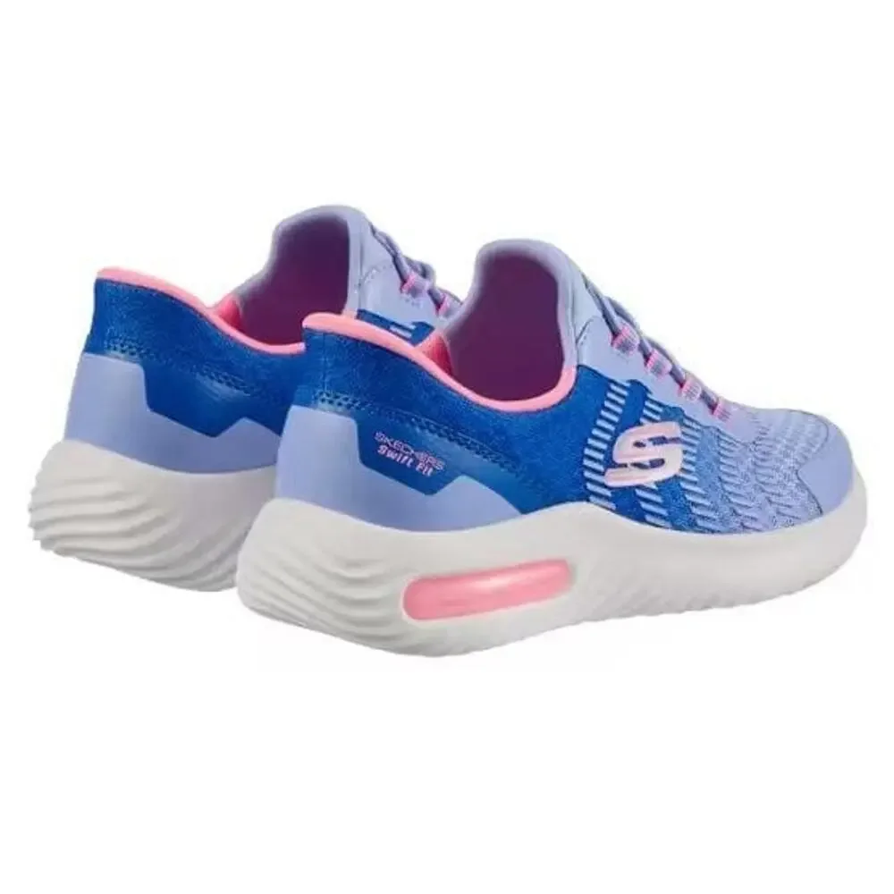 Skechers Swift Fit Sneakers Kids Purple Hands Free Slip On Size 12